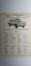 VW: 1600 TL Limousine Automatik (VDA-Typenblatt); Dez.1967 comprar usado  Enviando para Brazil