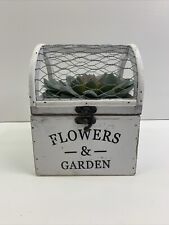 Artificial Weathered Cage Flowers & Garden Plant Holder Farmhouse Decor for sale  Shipping to South Africa