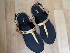 Zara gold sandals for sale  RICHMOND
