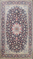 Tapete de área floral semi antigo Najafabad feito à mão oriental tapete AZUL MARINHO 7'x10' comprar usado  Enviando para Brazil