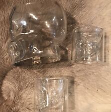 2 copos de tiro com cabeça de caveira copo cristalino caveira uísque vodca e caneca jarro comprar usado  Enviando para Brazil