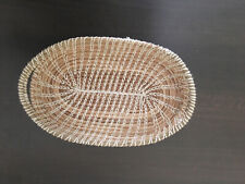 Pine needles Coils Basket Tray Multipurpose Handmade Woven Oval Shape for sale  Shipping to South Africa