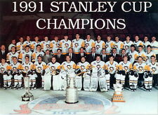 1991 PITTSBURGH PENGUINS TEAM FOTO 8X10 NHL FOTO STANLEY CUP CHAMPS comprar usado  Enviando para Brazil