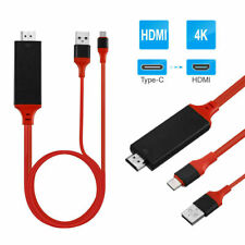 Adaptador de cabo de TV MHL USB-C tipo C para HDMI 4k HD para telefones Android tablet VERMELHO comprar usado  Enviando para Brazil