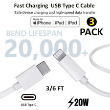 Used, 3 Pack Fast Charger Cable For iPhone 11 12 13 Type-C Fast Charging Usb C Type-C for sale  Middletown