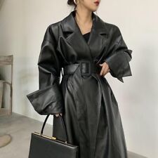 Oversized leather trench for sale  Shipping to Ireland