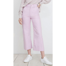Apiece Apart Merida High Rise Cotton Pants Straight Leg Lavender Spring Summer 2 for sale  Shipping to South Africa