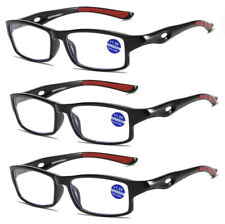 Óculos de leitura quadrado masculino feminino óculos de leitura esportiva pacote com 3 óculos novo , usado comprar usado  Enviando para Brazil