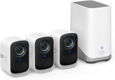 eufy eufyCam 3C 4K Wireless Security Cameras 3-Cam Kit Spotlight Local Storage, used for sale  Shipping to South Africa