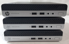 Lot of (3) HP ProDesk 400 G4 DM Micro PCs 2.1GHz Core i5-8500T 8/16GB RAM No HDD for sale  Shipping to South Africa