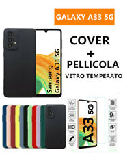 Cover Morbida Custodia Silicone Tpu Opaca pre Samsung Galaxy A33 5G +Vetro Tempe usato  Milano