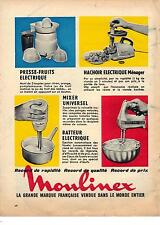 1956 advertising moulinex d'occasion  Expédié en Belgium