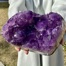 Piedra curativa de cristal drusa con racimo de amatista natural de 10,14 lb segunda mano  Embacar hacia Argentina