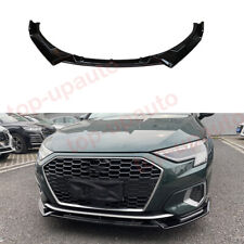 Audi A3 2022-2023 Preto Brilhante Front Bumper LIP Body Kit Spoiler Trim 3PC comprar usado  Enviando para Brazil