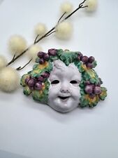 Masque décoratif majolique d'occasion  Saint-Pierre-du-Vauvray