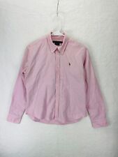 Usado, Camisa polo feminina Ralph Lauren manga longa abotoada rosa tamanho 8 comprar usado  Enviando para Brazil