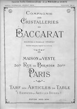 Cristal baccarat catalogue d'occasion  Nice