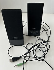 Altavoces pequeños 2 con 2 cables uno para auriculares y otro USB negro 7’’x3’’x4’’’ segunda mano  Embacar hacia Argentina