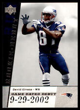 Upper Deck 2006 debut de novato #GDD-DG juego con fecha David Givens Patriots segunda mano  Embacar hacia Argentina