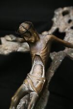 Crocifisso modernista bronzo usato  San Martino Dall Argine