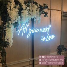 HIRE Neon Sign XL Decoration All you need is love, Happily Ever After, Wedding for sale  Shipping to South Africa