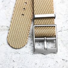 BEIGE PREMIUM NYLON FABRIC WOVEN MILITARY G10 ZULU WATCH STRAP BAND TUDOR 20mm for sale  Shipping to South Africa