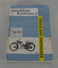 Betriebsanleitung / Handbuch Zündapp Combinette S Typ 423 Baujahr 1957 - 1959 comprar usado  Enviando para Brazil