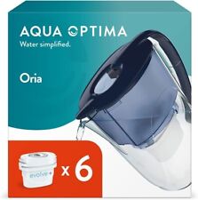 ⭐AQUA OPTIMA ORIA WATER FILTER JUG & 6 X 30 DAY EVOLVE+ FILTER CARTRIDGE⭐ for sale  Shipping to South Africa