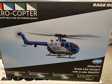 Helicóptero Rage RC Hero-Copter, 4 hojas RTF; policía. Caja abierta, probada y vuela segunda mano  Embacar hacia Argentina