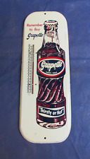 Vintage GRAPETTE Grape Soda Thermometer Tin Sign~50's Bottle Looks Awesome! LQQK for sale  Shipping to South Africa