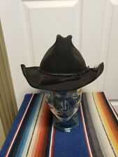 De Colección Hombres Negro Western Sombrero Talla 6 7/8 5X Calidad Negro Caballo Sombrero Banda Grunge segunda mano  Embacar hacia Argentina