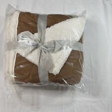 Cobertor de malha macia pelúcia reversível Sherpa forro de lã sofá-cama 60 x 72 comprar usado  Enviando para Brazil