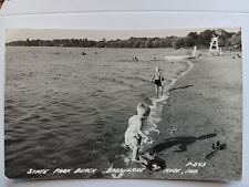 Cartão postal vintage 1952 P/B: State Park Beach, Bass Lake, Knox, IN. P-243 comprar usado  Enviando para Brazil