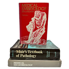 Lote x3 Vintage 80 de Livros Didáticos Médicos Microbiologia Embriologia Patologia comprar usado  Enviando para Brazil
