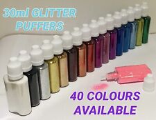 LARGE 30ml COSMETIC GLITTER squeeze puffer bottles TATTOOS/FESTIVAL FACE 40 cols for sale  Shipping to South Africa