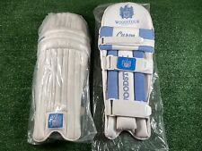 Woodstock Curve Cricket Pads - Junior Size - Unused - White & Blue for sale  Shipping to South Africa
