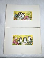 Vintage owl prints for sale  Garden City