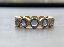 Used, Temple St. Clair 18K Yellow Gold Blue Sapphire Eternity Ring for sale  Hatfield