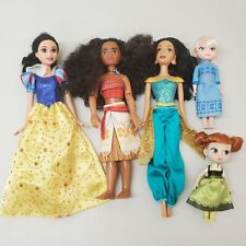 Disney Princess Fashion Doll Lot of 5 Frozen Anna Elsa Jasmine Snow White Moana for sale  Shipping to South Africa