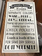 Laundry rules wall for sale  Martinsville