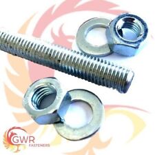 METRIC THREADED BAR WITH NUTS & WASHERS 8.8 HIGH TENSILE STEEL ROD STUDDING STUD for sale  Shipping to South Africa