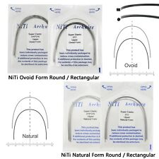 Fio ortodôntico dental Niti arco elástico natural retangular redondo forma ovoida comprar usado  Enviando para Brazil