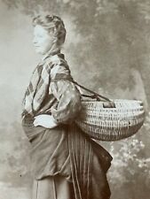 Used, DUMFRIES WORKING WOMAN - CARRYING WICKER POTATO BASKET - 1910 RP POSTCARD for sale  Shipping to South Africa