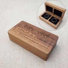 Anillos de boda personalizados caja de anillos de boda personalizados soporte anillo de madera rústica segunda mano  Embacar hacia Argentina