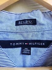 Camisa de hombre Tommy Hilfiger manga larga azul a rayas talla XXLl/TTG/XXG segunda mano  Embacar hacia Argentina