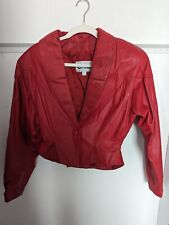 Jaqueta de couro vermelha cropped feminina pequena comprar usado  Enviando para Brazil