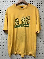 Camiseta amarilla John Deere para hombre XL Growin Up tractor campo agricultura angustiada segunda mano  Embacar hacia Argentina