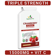 Cranberry Triple Strength 15.000mg mais vitamina C (120 comprimidos) cistite UTI  comprar usado  Enviando para Brazil