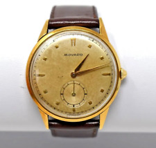Relógio de pulso masculino vintage *em execução* 18k Jumbo Movado 1950 ouro maciço - 36mm de largura comprar usado  Enviando para Brazil