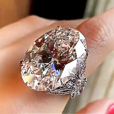 Anéis femininos de prata esterlina 925 brilhantes ovais anel de cristal zircão joias de casamento comprar usado  Enviando para Brazil
